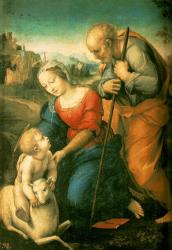 A szent család báránnyal (Museo Nacional del Prado) – Raffaello Santi